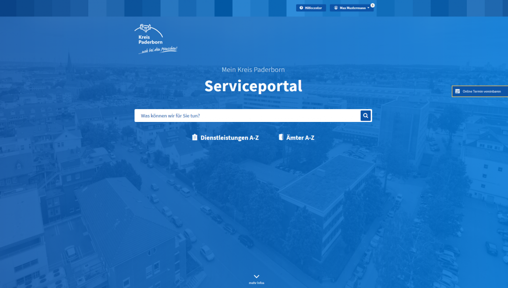 Vorschau des Serviceportal-Designs