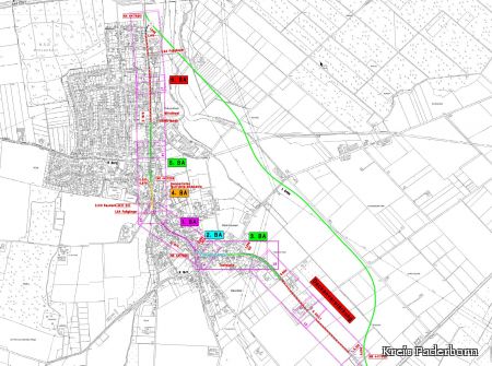 Bild zeigt eine Karte der Baumaßnahmen
