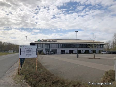 Ab Montag, 6. April startet im Ahornsportpark ein ambulantes Behandlungszentrum für Corona-Patienten. (Foto: © Ahornsportpark)