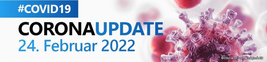 CoronaUpdate Headerbild mit einem dargesteltem Virus