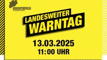 Landesweiter Warntag am Donnerstag, 13. März 