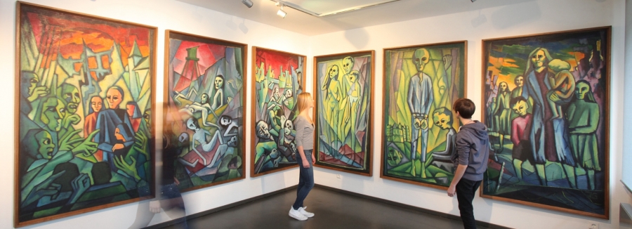 Motive über den Terror der NS-Herrschaft – Der Glahé-Zyklus © Kreismuseum Wewelsburg, Oliver Krato