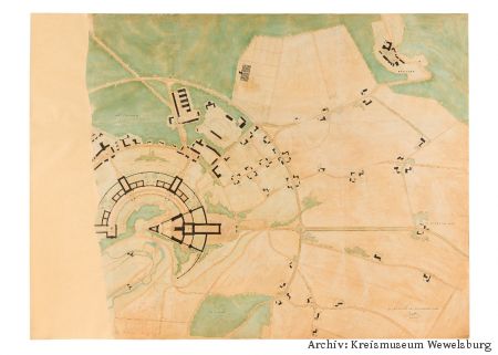 Bauzeichnung des SS-Projekts für Wewelsburg, 1944 (Archiv: Kreismuseum Wewelsburg)