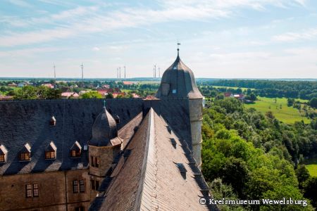 Blick vom Nordturm der Wewelsburg © Kreismuseum Wewelsburg