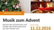 Mit der Kreismusikschule auf Weihnachten einstimmen