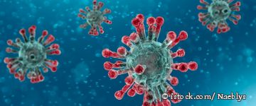 Mikroskopische Ansicht des Coronavirus