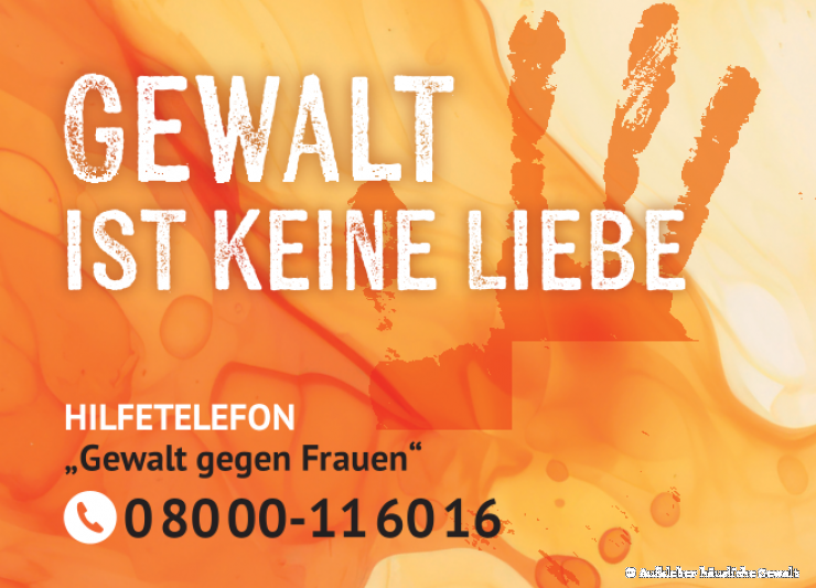 Aufkleber häusliche Gewalt