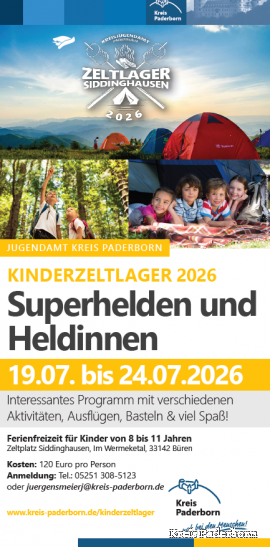 Flyer Kinderzeltlager 2026
