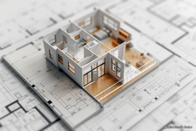Haus auf Plan