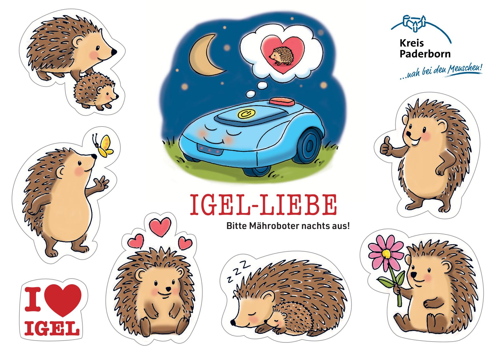 Stickerkarte Aktion IGEL-LIEBE