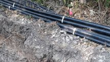 Leitungsverlegung im Außenbereich