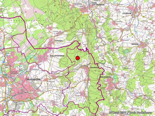 Übersichtskarte zum Naturschutzgebiet „Egge-Nord“