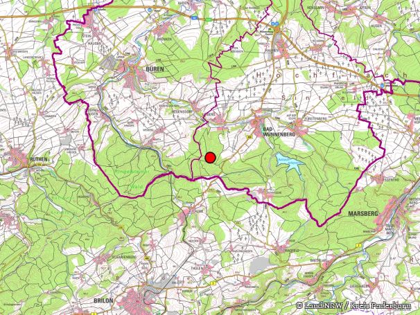 Übersichtskarte zum Naturschutzgebiet „Leiberger Wald“