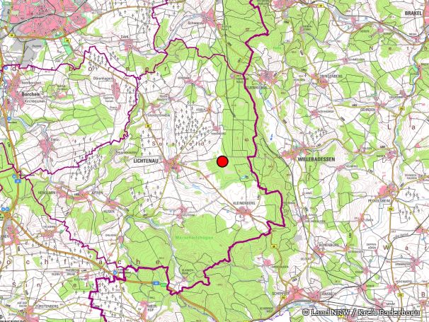 Übersichtskarte zum  Naturschutzgebiet „Eselsbett und Schwarzes Bruch“