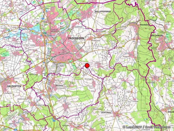 Übersichtskarte zum Naturschutzgebiet „Ellerbachtal“ 