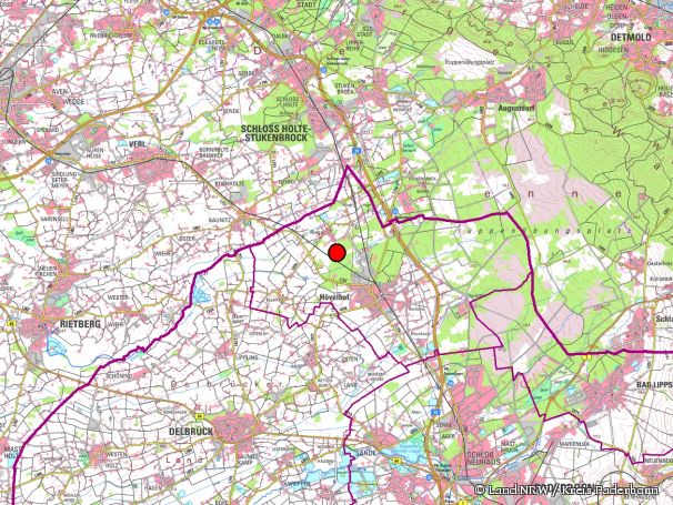Übersichtskarte zum Naturschutzgebiet „Ramselbruch“