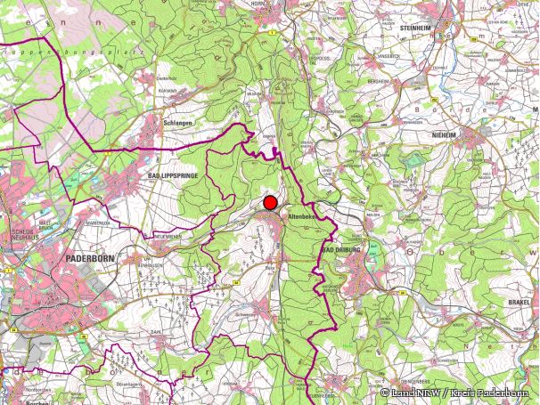 Übersichtskarte zum Naturschutzgebiet "Sommerberg Ortwald"