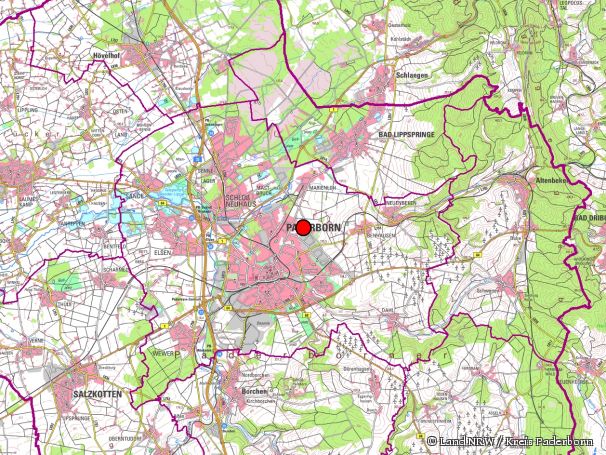 Übersichtskarte zum Naturschutzgebiet „Lothewiesen“