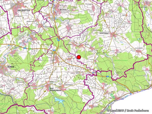 Übersichtskarte zum Naturschutzgebiet "Geimer Berg"